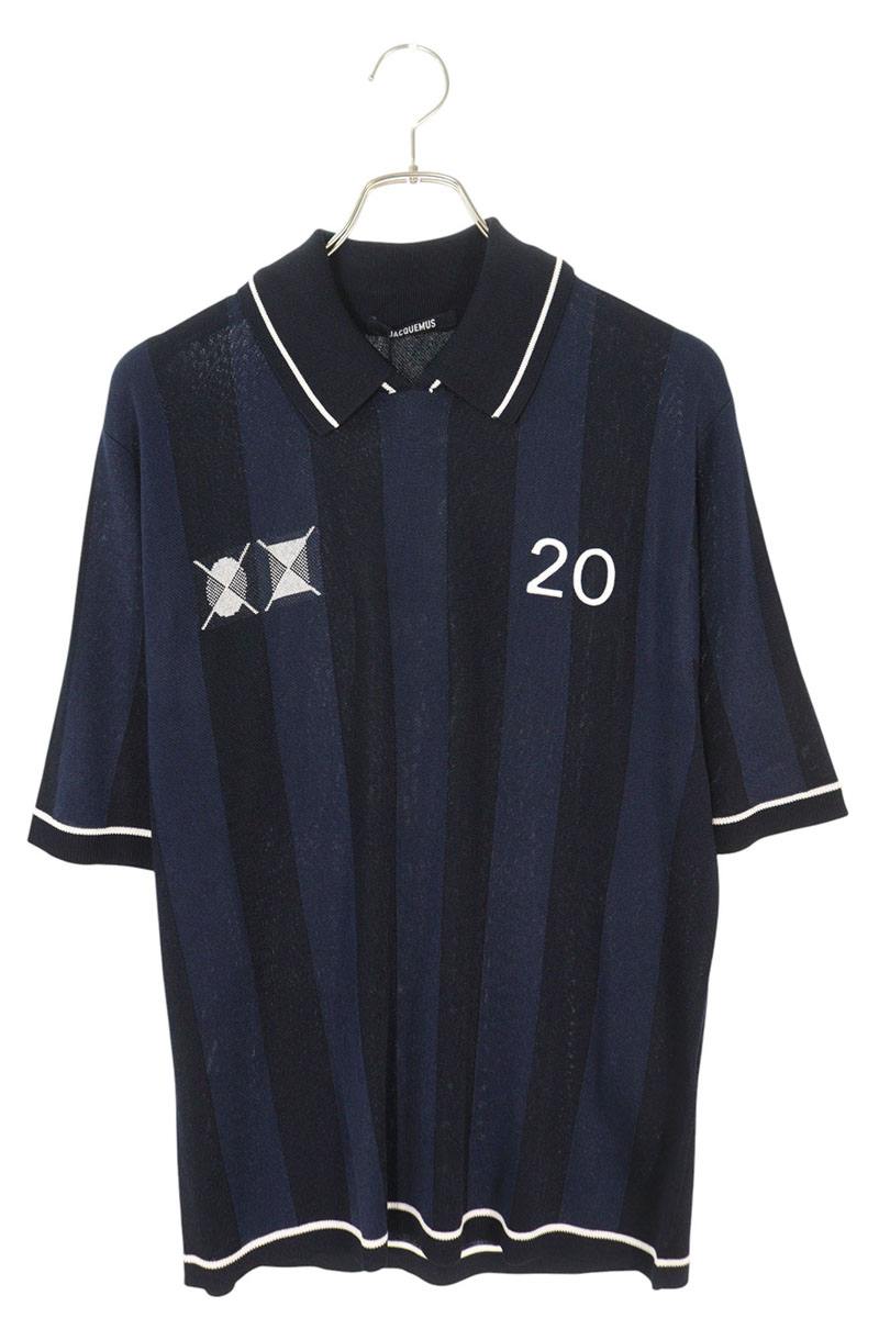 JACQUEMUS 25SS Back Logo Embroidered S/S Polo Navy Size S