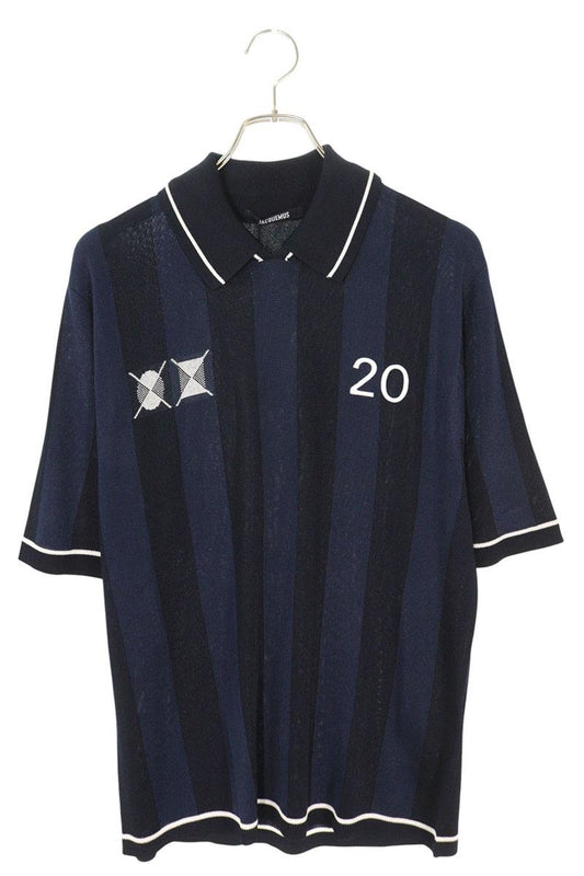 JACQUEMUS 25SS Back Logo Embroidered S/S Polo Navy Size S