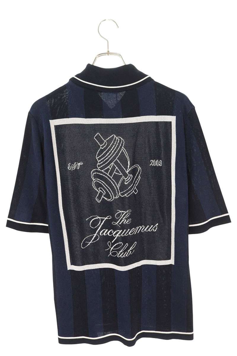 JACQUEMUS 25SS Back Logo Embroidered S/S Polo Navy Size S