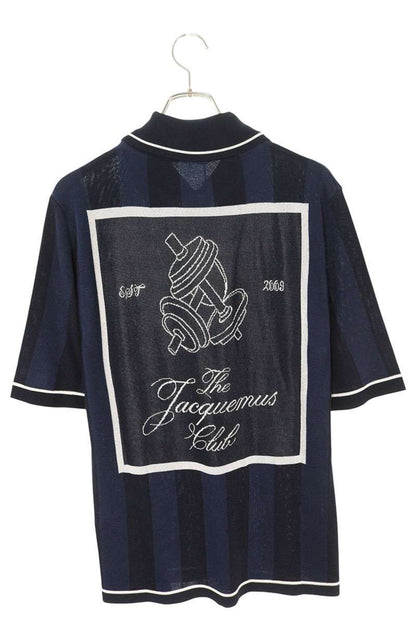 JACQUEMUS 25SS Back Logo Embroidered S/S Polo Navy Size S