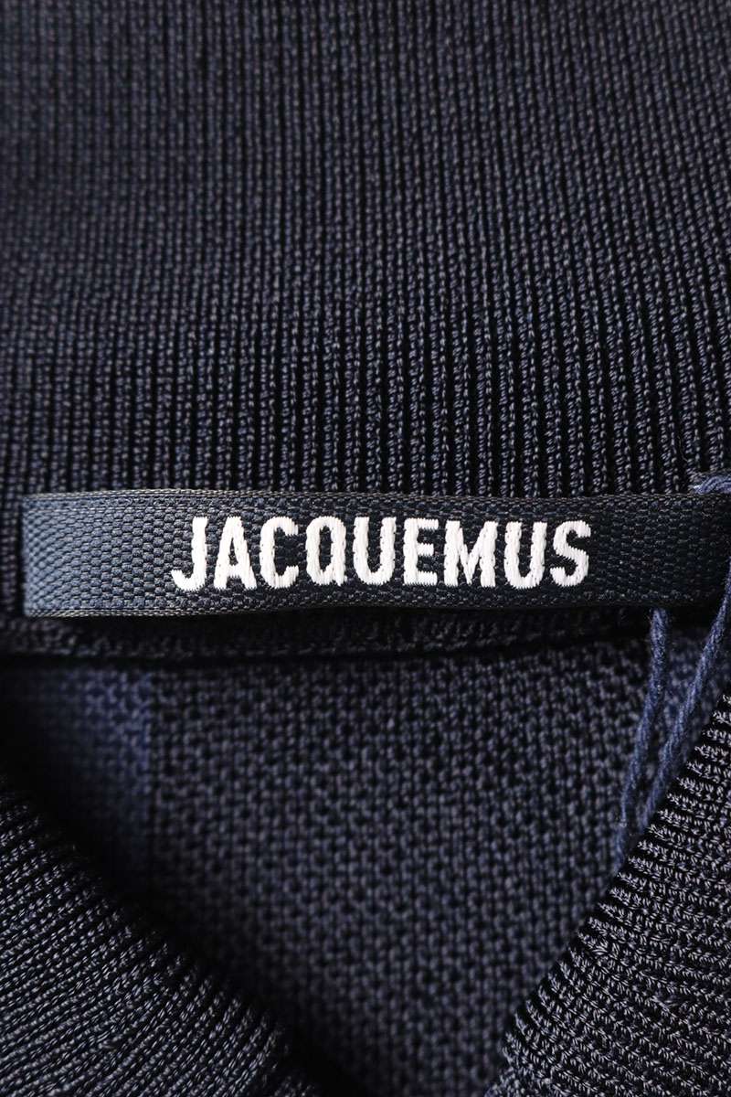 JACQUEMUS 25SS Back Logo Embroidered S/S Polo Navy Size XL
