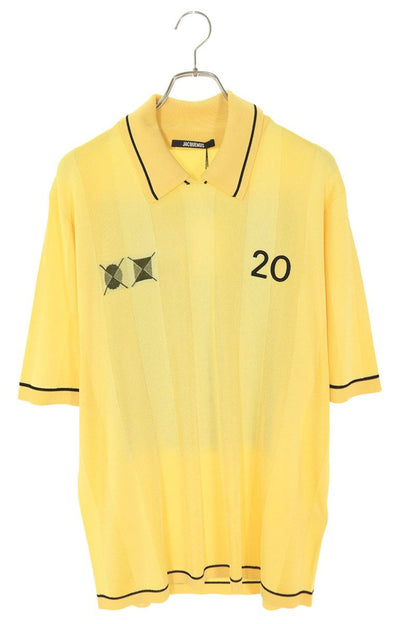 JACQUEMUS 25SS Back Logo Embroidered S/S Polo Yellow Size XL
