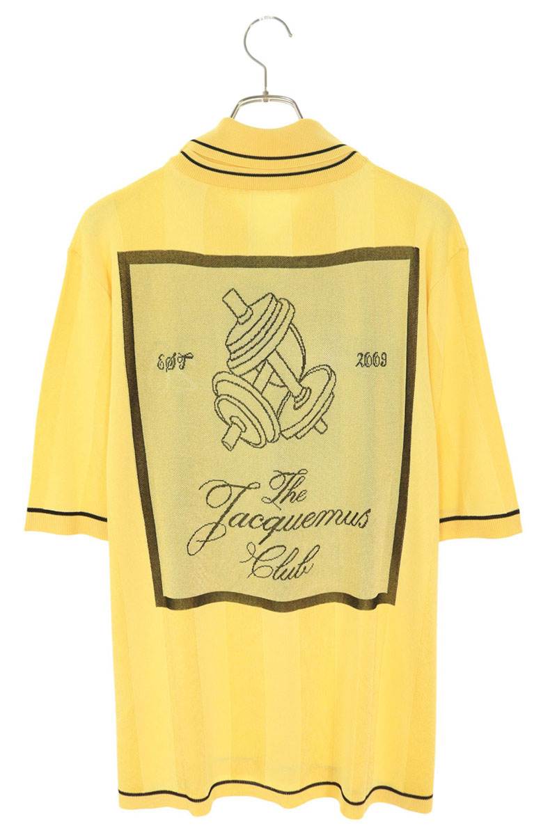 JACQUEMUS 25SS Back Logo Embroidered S/S Polo Yellow Size XL