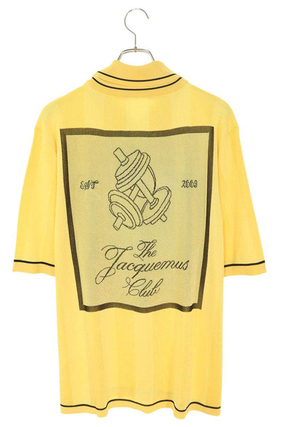 JACQUEMUS 25SS Back Logo Embroidered S/S Polo Yellow Size XL