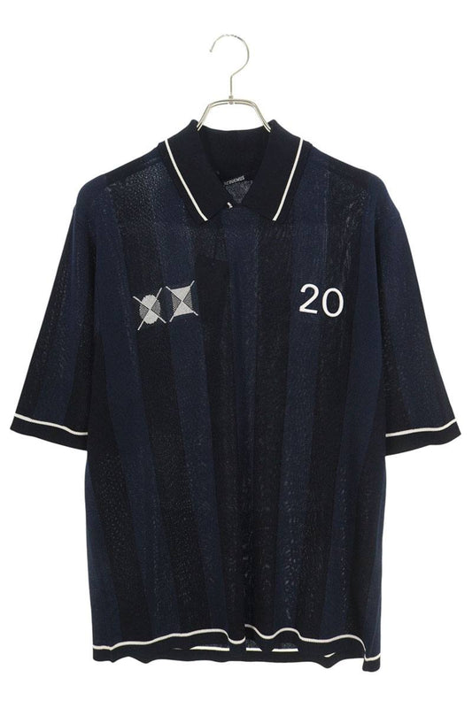 JACQUEMUS 25SS Back Logo Embroidered S/S Polo Navy Size L
