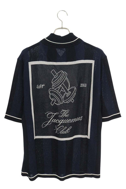JACQUEMUS 25SS Back Logo Embroidered S/S Polo Navy Size L