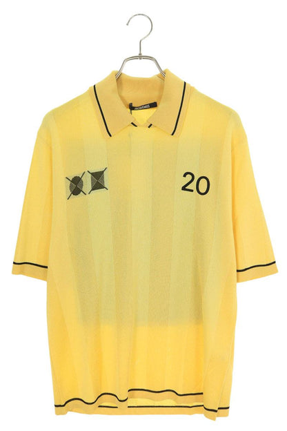 JACQUEMUS 25SS Back Logo Embroidered S/S Polo Yellow Size S