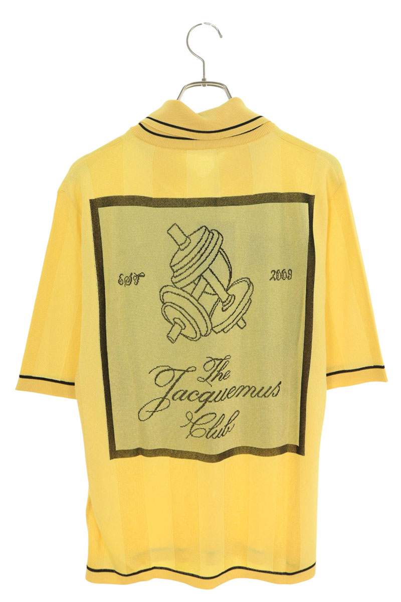 JACQUEMUS 25SS Back Logo Embroidered S/S Polo Yellow Size S