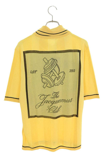 JACQUEMUS 25SS Back Logo Embroidered S/S Polo Yellow Size S