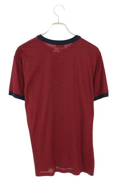 Saint Laurent Paris Logo Embroidered Boarder Short Sleeve Polo Shirt Size XL
