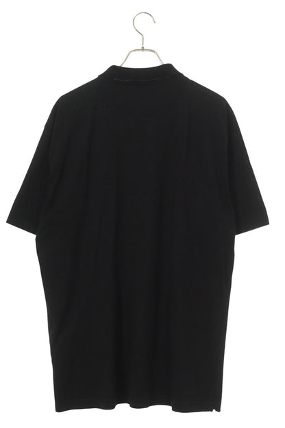 PRADA Triangle Logo Re-Nylon Zip S/S Polo Black Size XXL