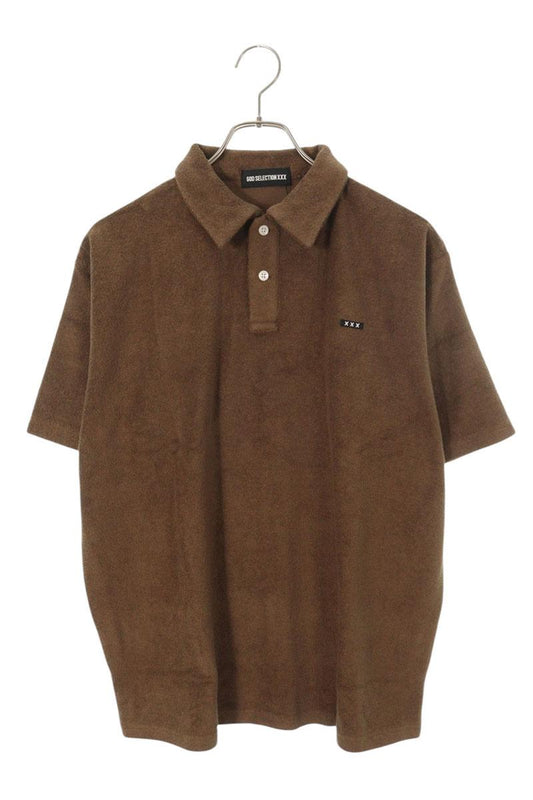 GOD SELECTION XXX Short Sleeve Polo Shirt Brown Size M