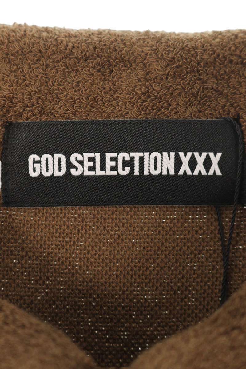 GOD SELECTION XXX Short Sleeve Polo Shirt Brown Size M