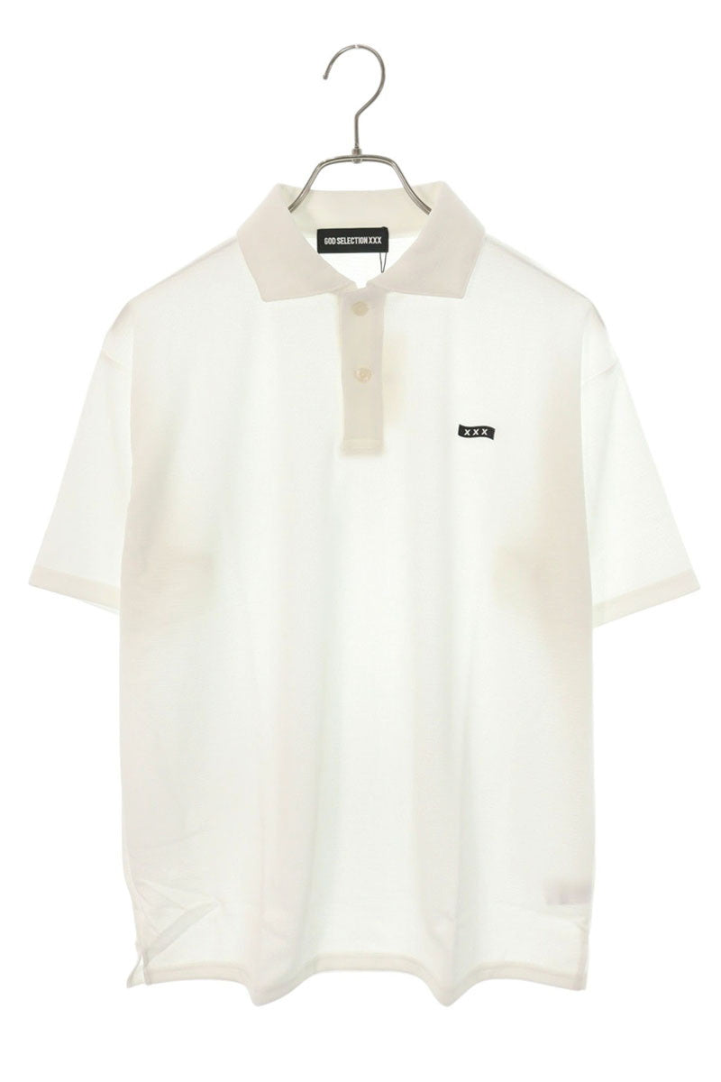 GOD SELECTION XXX Logo Patch Short Sleeve Polo White Size S