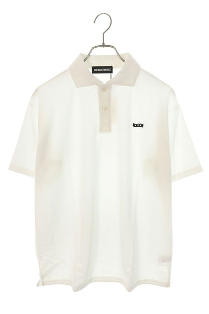 GOD SELECTION XXX Logo Patch Short Sleeve Polo White Size S