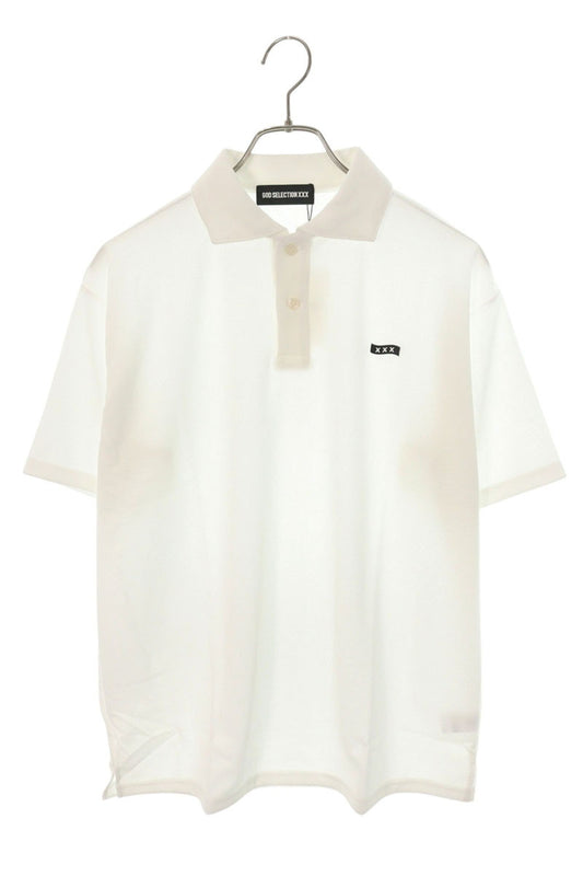 GOD SELECTION XXX Logo Patch Short Sleeve Polo White Size S