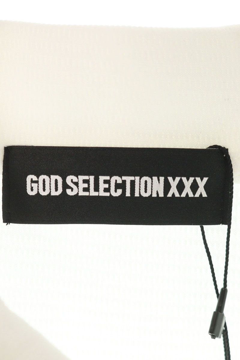 GOD SELECTION XXX Logo Patch Short Sleeve Polo White Size S