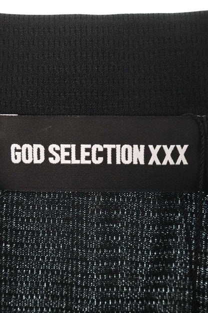 GOD SELECTION XXX Logo Patch Short Sleeve Polo Black Size S