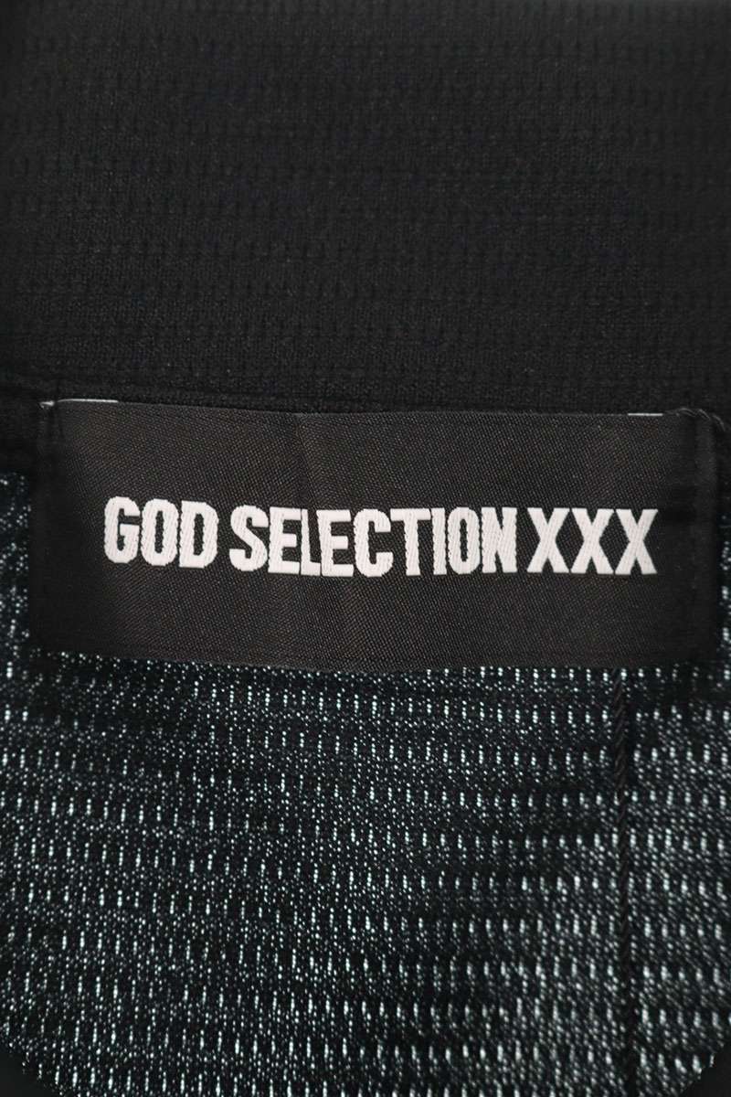 GOD SELECTION XXX Logo Embroidered SS Polo Black Size S