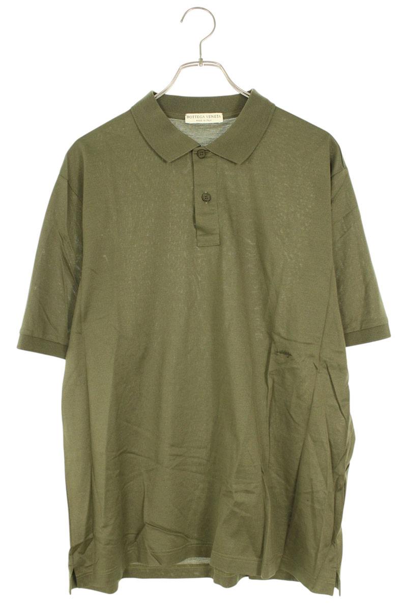 Bottega Veneta Cotton Short Sleeve Polo Shirt Green Size XXL