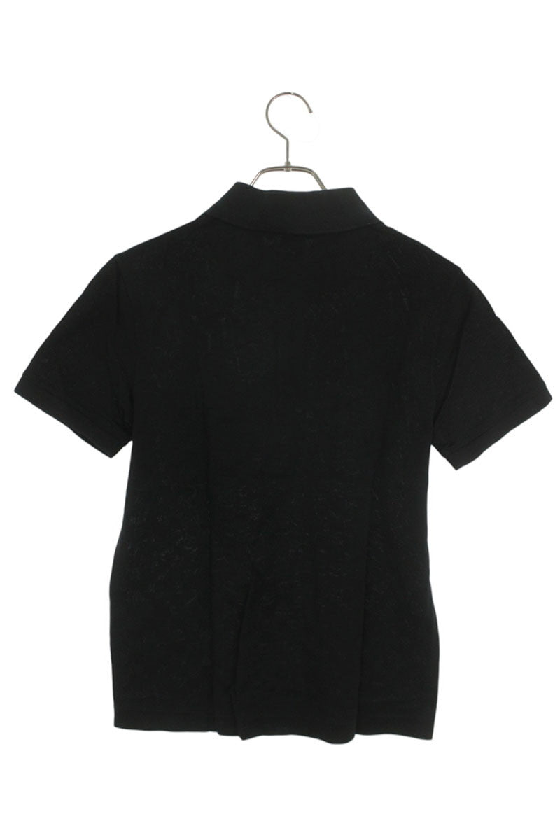 Louis Vuitton 17SS Logo Embroidered Short Sleeve Polo Shirt Black Size XXS