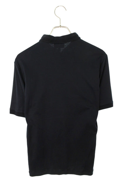 GIORGIO ARMANI Cotton Short Sleeve Polo Navy Size S