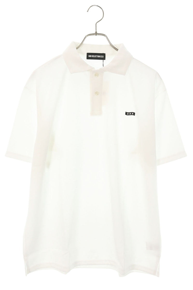 GOD SELECTION XXX Logo Patch Short Sleeve Polo White Size M