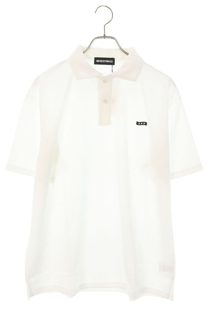 GOD SELECTION XXX Logo Patch Short Sleeve Polo White Size M