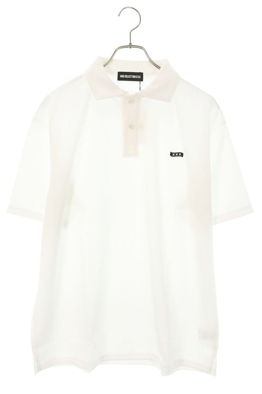 GOD SELECTION XXX Logo Patch Short Sleeve Polo White Size M