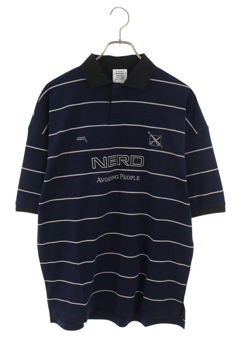 Vetements 26SS NERD FOOTBALL POLO Boarder Short Sleeve Shirt Size XS