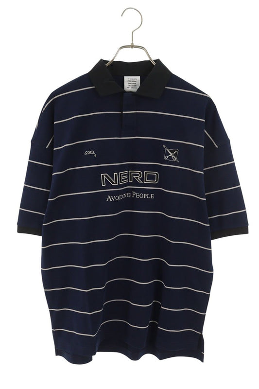 Vetements 26SS NERD FOOTBALL POLO Boarder Short Sleeve Shirt Size XS