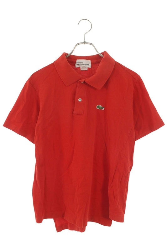 Comme des Garcons x Lacoste Patchwork Short Sleeve Polo Shirt Red Size L