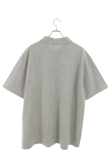 miumiu 26SS Half-Zip Logo Polo Shirt Gray Size S