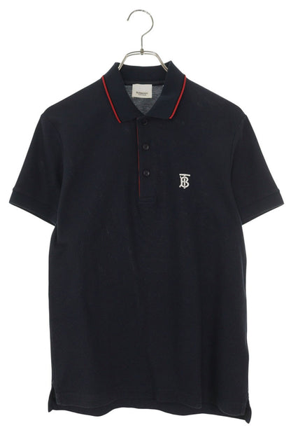 Burberry Monogram Embroidered Polo Shirt Navy Size XS