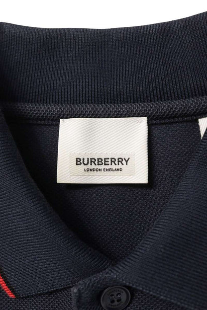 Burberry Monogram Embroidered Polo Shirt Navy Size XS
