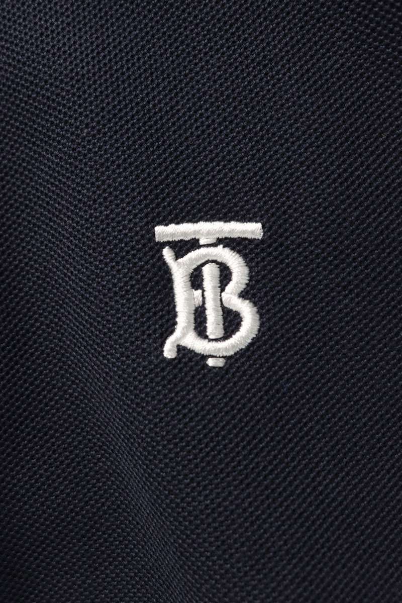 Burberry Monogram Embroidered Polo Shirt Navy Size XS