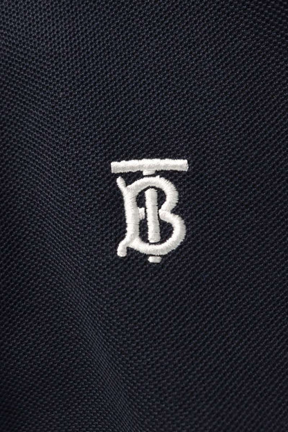Burberry Monogram Embroidered Polo Shirt Navy Size XS