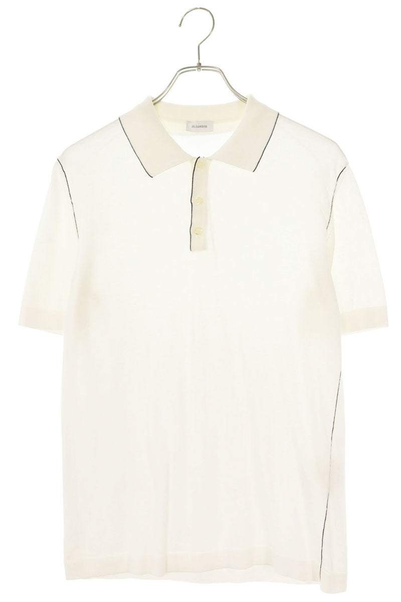 JILSANDER Cotton Short Sleeve Polo Shirt White Size M