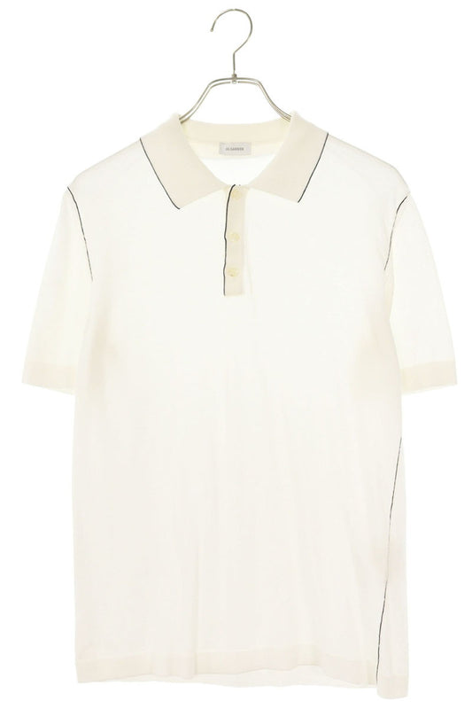JILSANDER Cotton Short Sleeve Polo Shirt White Size M