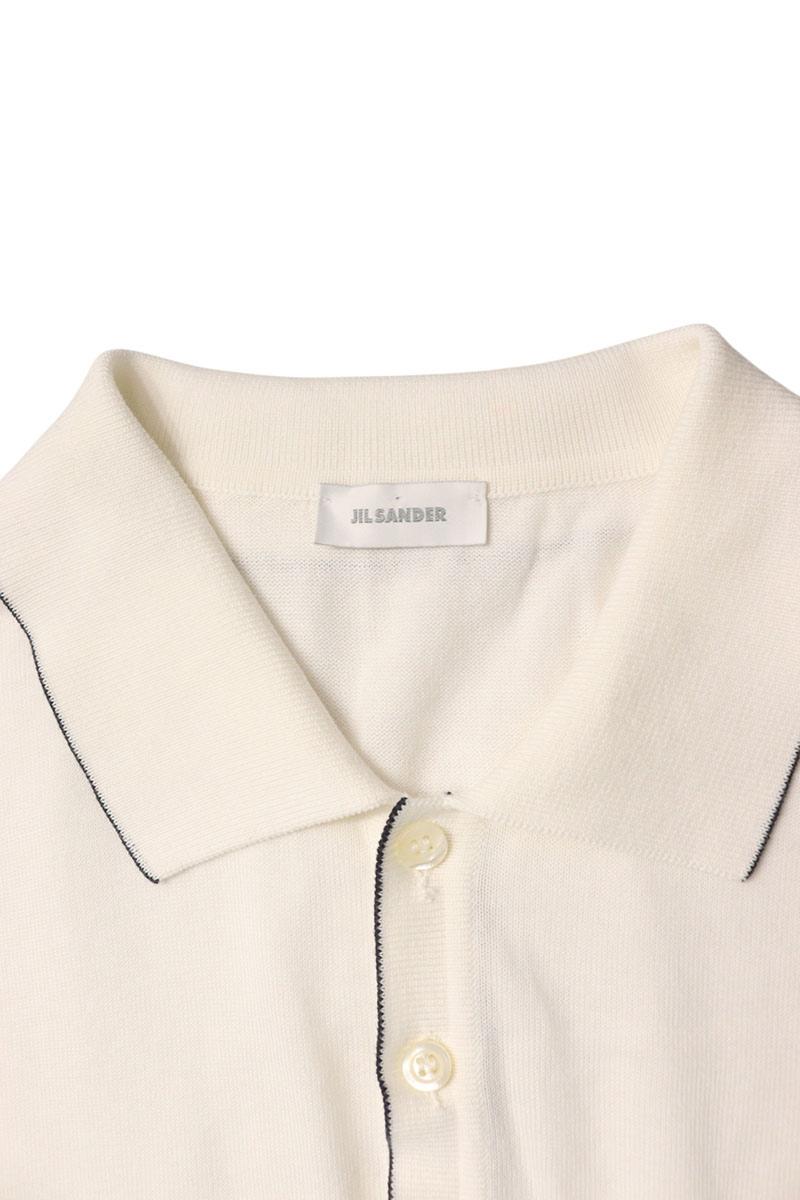 JILSANDER Cotton Short Sleeve Polo Shirt White Size M