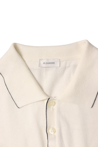 JILSANDER Cotton Short Sleeve Polo Shirt White Size M