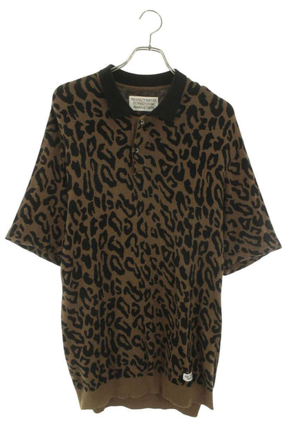 WACKO MARIA Leopard Print Polo Shirt Multi Size L