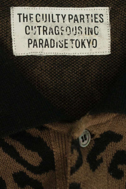 WACKO MARIA Leopard Print Polo Shirt Multi Size L