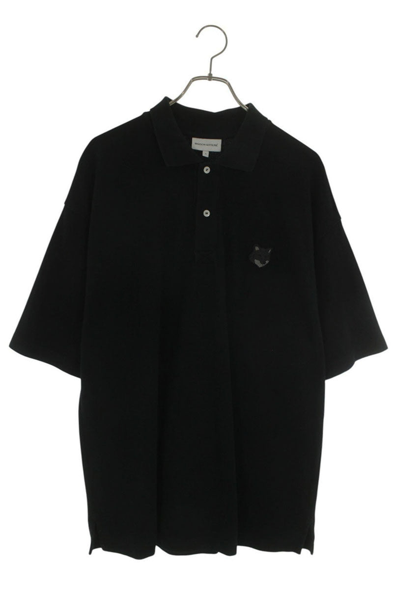 MAISON KITSUNE Cotton Patch Short Sleeve Polo Shirt Size M