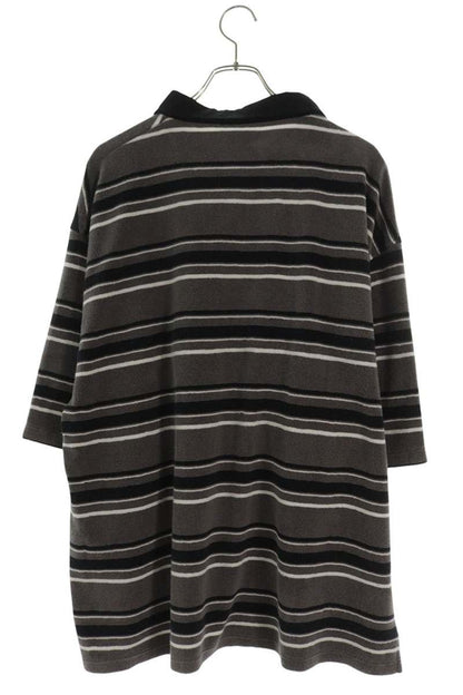 MARTIN ROSE SS26 OVERSIZED S S POLO Black/Gray Size XL