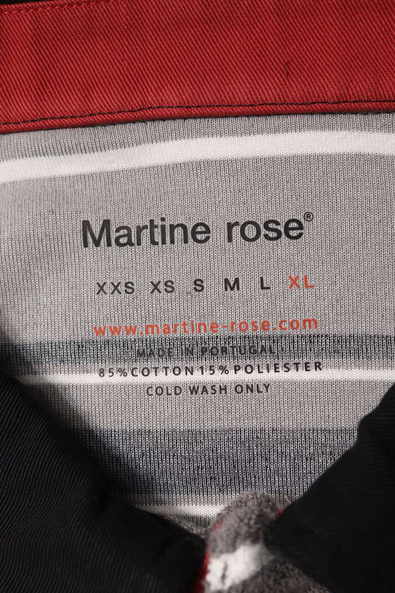 MARTIN ROSE SS26 OVERSIZED S S POLO Black/Gray Size XL