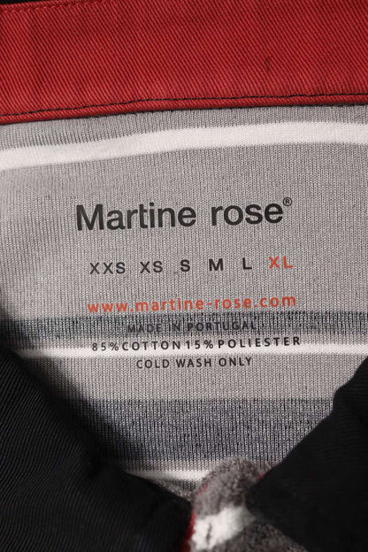 MARTIN ROSE SS26 OVERSIZED S S POLO Black/Gray Size XL
