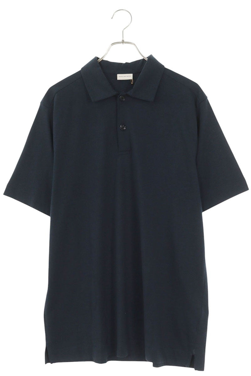 DRIES VAN NOTEN 26SS Cotton Short Sleeve Polo Navy Size L