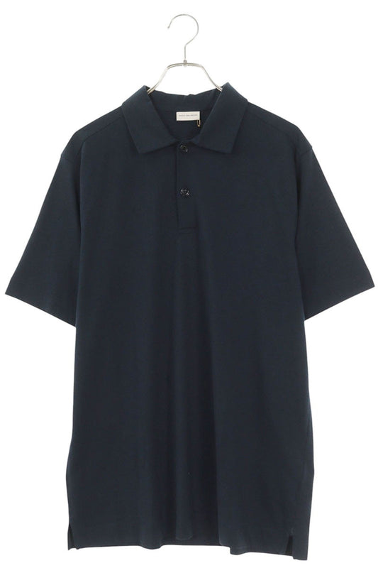 DRIES VAN NOTEN 26SS Cotton Short Sleeve Polo Navy Size L