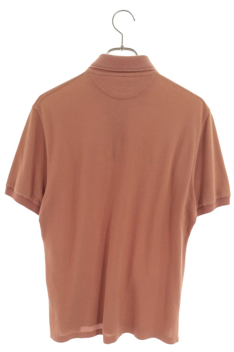 BRUNELLO CUCINELLI Chest Embroidered Polo Orange Size M